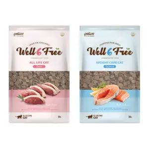 펠리코 고양이 사료 웰식스프리 연어 오리 50gX6개 유기농 70%이상