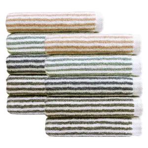 어메니티타올 스트라이프 보카시 선염 30수 150g 무형광 호텔수건 10장 세트 줄무늬 욕실 타월