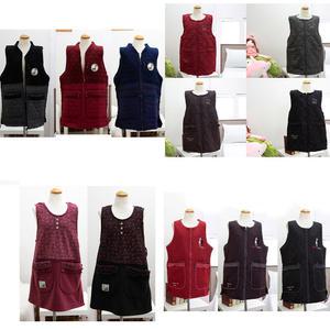 앞치마 패딩 겨울앞치마 기모 장사 두꺼운 솜 지퍼형 어린이집 어린이집선생님 패딩