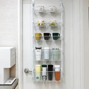 노바리빙 다용도 와이어바구니 문걸이 선반 5단