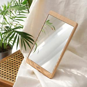 우드 사각 프레임 탁상거울