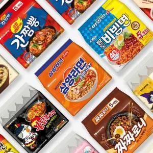 삼양 팔도 멀티팩 불닭볶음면 짜짜로니 로제 까르보 맵탱 비빔면 짜장면 나가사끼 간 짬뽕 쇠고기 사골곰탕 맛있는 해물 틈새 빨계떡 설렁탕 봉지 라면