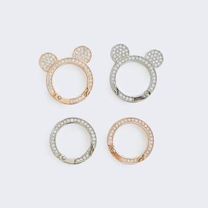 양면 큐빅오링 키홀더 키링 악세사리 부자재 (타입2) 가방고리 미키마우스 키케이스 폰케이스 폰꾸 백참 인형꾸미기 만들기 재료