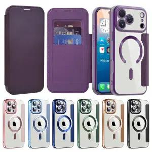 아이폰17 16 15 14 13 12 11 플러스 프로 맥스 에어 e 풀커버 맥세이프 클리어백 카드수납 가죽 플립 케이