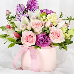 당일꽃배달 꽃상자 수줍은 고백B444