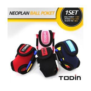 TODIN 골프 네오플랜 볼주머니 골프공 주머니 세트, 골프티+연습볼