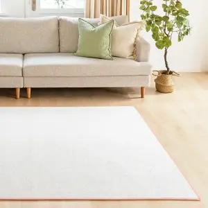 스칸디앤홈 이지케어 브릿지 단모 러그 거실 카페트 밀키핑크 50x100