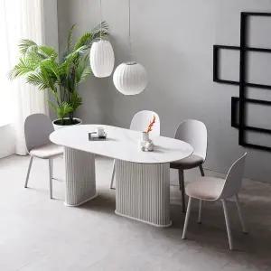 [착불] 이즈 블레이 1600 세라믹 타원형 템바 4인 식탁 세트 IFO277