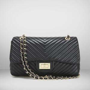 [세라]스튜디오세라 소가죽 V 퀼팅 체인 크로스백 H16H521 블랙