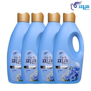 피죤 강력탈취 고농축 섬유유연제 용기 2L 4개 오션후레쉬