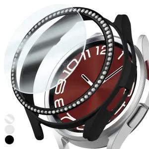 갤럭시 워치6 클래식 47mm 43mm 큐빅 여성용 베젤 링 커버 필름 올인원 케이스