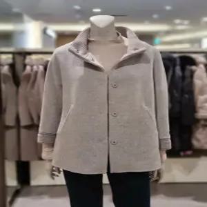 [트리아나] 소고 니트넥 울혼방하프재킷TI4HA12