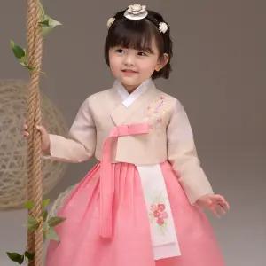 [더예한복] QT381-살구예린 여아한복 아동한복