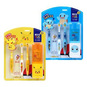페리오 키즈 양치세트 3단계 피카츄, 1개 + 꼬부기, 1개