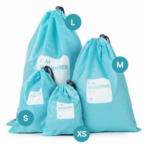 트레블 컬러 파우치 4종 세트 여행 수납 파우치