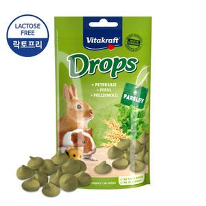 비타크래프트 파슬리 드롭스 75g 햄스터 토끼 기니피그 소동물 간식 먹이 보충 사료