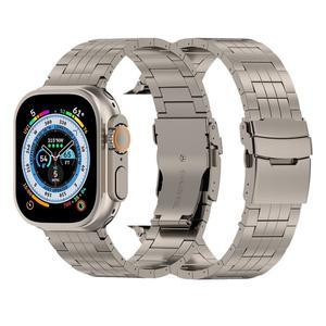 [유니커블]애플워치 9 8 7 6 5 4 3 SE 울트라 호환 심플 티타늄 스테인리스 스틸 메탈 스트랩 밴드 시계줄
