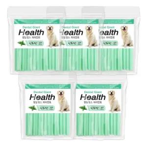 덴탈헬스플러스 자이언트 민트맛 260g 5개묶음 대형견 개껌