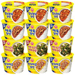오뚜기 컵밥 각 3개 총 12개 (김치참치+제육+미역국밥+참치마요)
