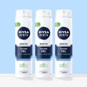니베아 맨 센서티브 쉐이빙 젤 면도크림 200ml x 3개