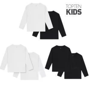 [탑텐키즈](김해점)24년  FW 공용) 에센셜 USA 코튼 긴팔티(2PACK)-MKE5TS3904