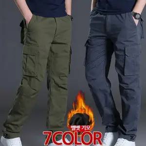 남성 FW KOKOLEE 봄가을용/기모 겨울용 케쥬얼 멀티6포켓 카고 허리고무밴딩 일자 면바지 작업 팬츠 7칼라 /2