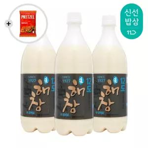 [품질보장] 해창주조 해창막걸리 12도 900ml x3병 프레첼 증정