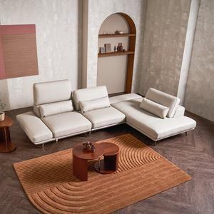 [다우닝]마리스 4인 오픈코너 리프트업 전체 통가죽 소파