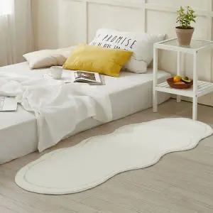 [잔다 코리아]몽퀘어 비정형 구름 모조케시미어 침실러그