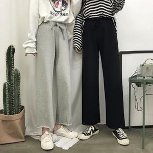 (블랙 | FREE) 일자 9부 트레이닝 와이드 팬츠 HH-A31/바지/여성/운동/트레이닝복/추리닝/운동복/츄리닝/여