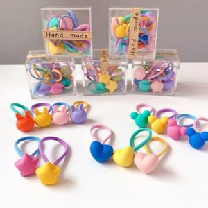 여아 아동 귀여운 고탄성 방울 머리끈 10개입