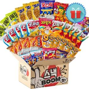 미니스낵 BOOM 3호 봉지과자 간식꾸러미 사무실 탕비실 학교 단체 과자선물세트 박스