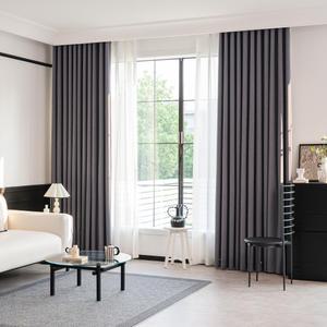 플러스창 마가렛 형상기억 고차단 단면 암막커튼 거실 안방커튼 맞춤제작
