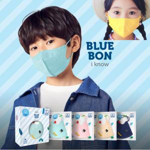 100매 여름용 블루본 주니어 컬러 새부리형 마스크 중형 아이노우 썸머라인