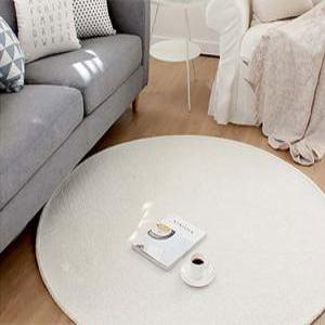 [WS] 뽀송이 원형(100cm) 사계절 러그 카페트