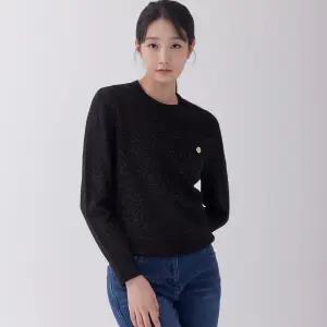 [지센] (3컬러) 메탈릭 포켓 라운드 니트 풀오버 LFKTOA11