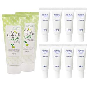 과일나라 내손가득 여린씨앗 핸드크림100g x2개 구매시 아이오페 레티놀 슈퍼 바운스 세럼10ml x8개 증 정