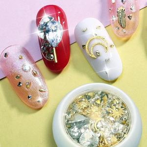 [HYIJW9Z2_4B]셀프네일 파츠 세트(실버골드) 스톤