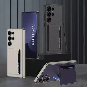 갤럭시 S25 플러스 울트라 마그네틱 카드 수납 지갑 거치대 리치 레더 슬림 실리콘 범퍼 가죽 케이스