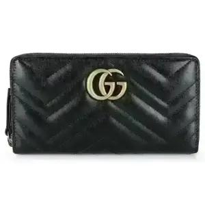디몬트 구찌 여성 GG 마몬트 지퍼 어라운드 장지갑(블랙) 443123 DTD1T 1000