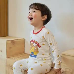 팝콘 싱글스판내의 유아 아동 실내복 잠옷 아기내복 상하의세트