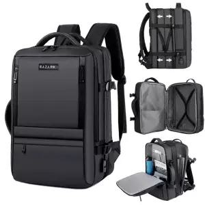카자리코 비지니스 백팩 여행백팩 대용량 36L 확장형 직장인 대학생 가방 17인치 노트북 가방 USB 충전포터
