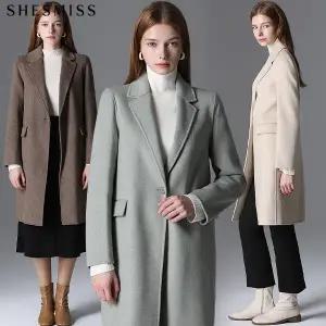 [쉬즈미스(SHESMISS)] 울 원버튼 핸드메이드 코트 (택가격: 398000원)