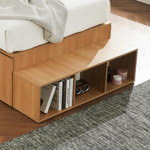 땡스리빙 침대 옆 책장형 보조계단 공간 활용 수납 가구