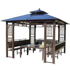 방갈로 정원 테이블 나무 오두막 정자 주택 농막 쉼터 1. 3x3m 8기둥+테이블