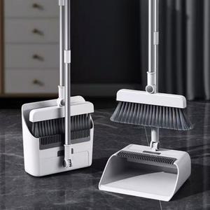 먼지 물기 청소 4in1 빗자루 쓰레받기 세트 깔끔 보관