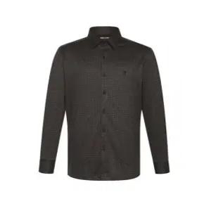 기모 폴리혼방 노케어 져지 블랙 스트레치 셔츠_DKW1SHCL170K1