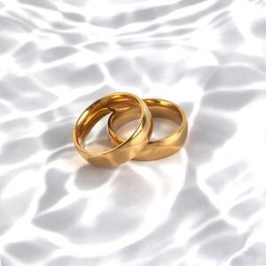 [오너클랜]패션반지 금색 써지컬스틸 티타늄반지