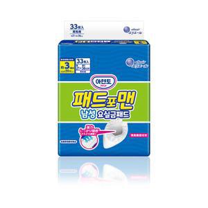 아텐토 성인용 기저귀 남성용 전립선 요실금 패드 팬티 부착겸용 33매 1팩 21000057
