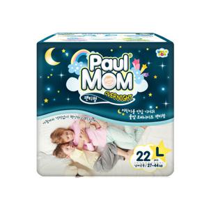 폴맘 기저귀 오버나이트 팬티형 남녀공용 대형 22개입